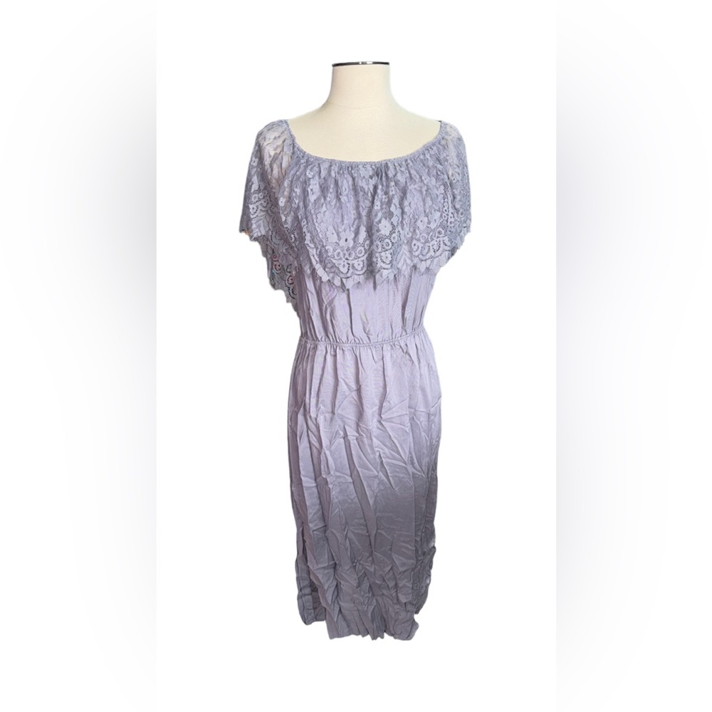 J For Justify Lilac Off Shoulder Peasant Dress